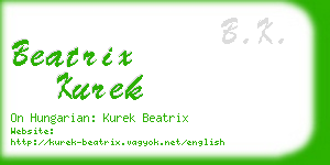beatrix kurek business card